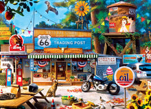 Load image into Gallery viewer, Cruisin&#39; Route 66 - Trading Post on Route 66 1000 Piece Puzzle by Master Pieces

