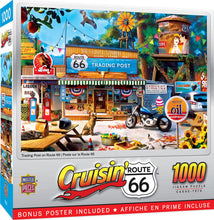 Load image into Gallery viewer, Cruisin&#39; Route 66 - Trading Post on Route 66 1000 Piece Puzzle by Master Pieces
