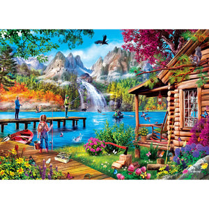 Fishing with Pappy - 1000 Piece Puzzle by Master Pieces