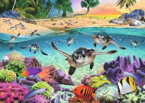 Race of the Baby Sea Turtles - 500 Piece Puzzle by Ravensburger