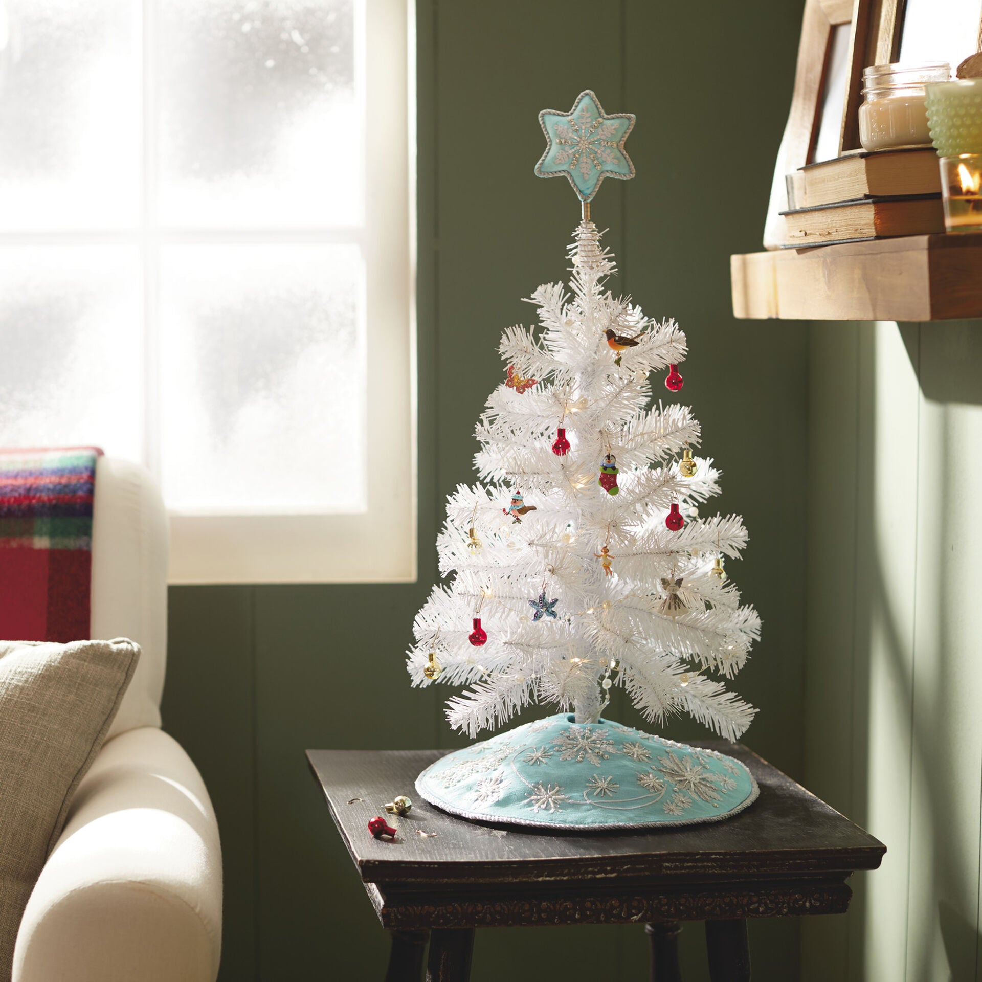Hallmark Miniature White Pre-Lit Christmas Tree at Hooked on Ornaments
