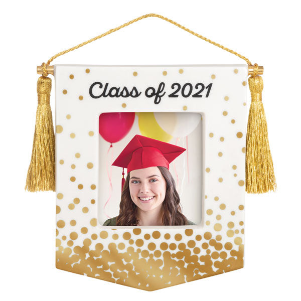 Congrats, Grad! Class of 2021 Porcelain Photo Frame Ornament