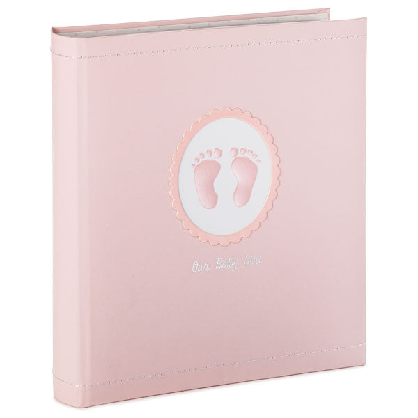 Baby Girl Footprints Five Year Memory Book