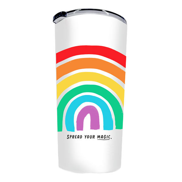 Spread Your Magic Rainbow Insulated Metal Travel Mug