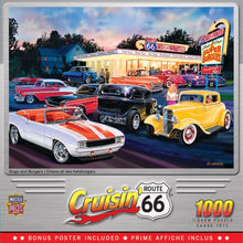Load image into Gallery viewer, Cruisin&#39;66 - Dogs and Burgers - 1000 Piece Puzzle by Master Pieces
