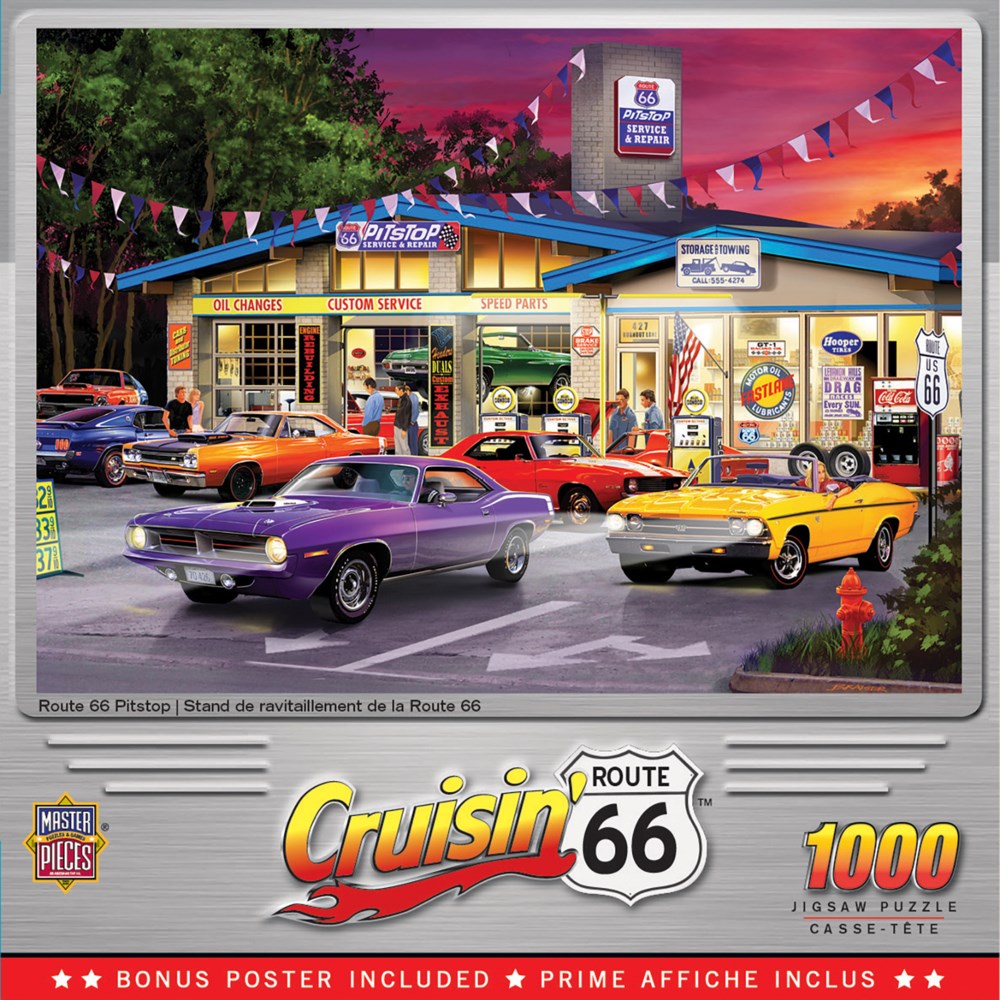 Route 66 Pitstop - 1000 Piece Puzzle by Master Pieces