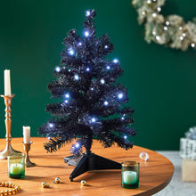 Load image into Gallery viewer, Miniature Black Pre-Lit Christmas Tree, 18.75&quot;
