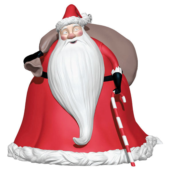 Disney Tim Burton's The Nightmare Before Christmas Collection Santa Claus Ornament With Light and Sound