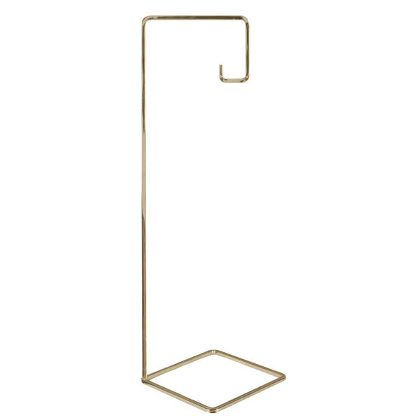 Geometric Gold-Tone Metal Ornament Display Stand