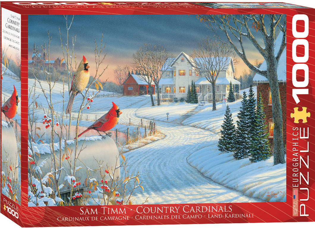 Country Cardinals - 1000 Piece Puzzle by EuroGraphics