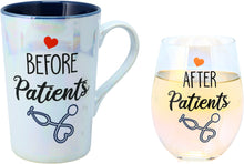 Load image into Gallery viewer, Before &amp; After Patients - 18 oz. Stemless Glass &amp; 15 oz. Latte Cup Set
