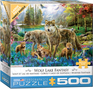 Wolf Lake Fantasy - 500 Piece Puzzle by EuroGraphics