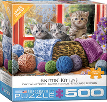 Load image into Gallery viewer, Knittin&#39; Kittens - 500 Piece Puzzle by Eurographics
