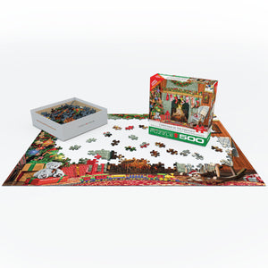 Christmas by the Fireplace - 500 Piece Puzzle by EuroGraphics