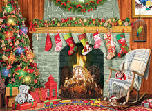 Load image into Gallery viewer, Christmas by the Fireplace - 500 Piece Puzzle by EuroGraphics
