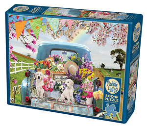 "Country Truck in Spring" - 500 Piece Cobble Hill Puzzle