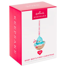 Load image into Gallery viewer, Baby Boy’s First Christmas Blue Bird 2022 Ornament
