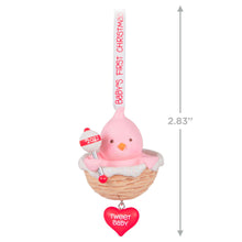 Load image into Gallery viewer, Baby Girl&#39;s First Christmas Pink Bird 2022 Ornament
