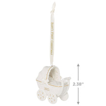 Load image into Gallery viewer, Baby&#39;s First Christmas Pram 2022 Porcelain Ornament
