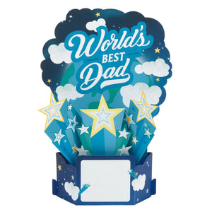 World's Best Dad Musical 3D Pop-Up Father's Day Card With Light