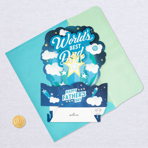 World's Best Dad Musical 3D Pop-Up Father's Day Card With Light