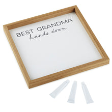 Load image into Gallery viewer, Best Grandma Hands Down Wood Sign Handprint Kit

