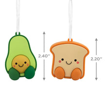 Load image into Gallery viewer, Better Together Avocado and Toast Magnetic Hallmark Ornaments, Set of 2
