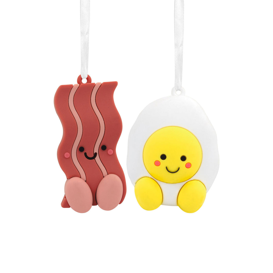 Better Together Bacon and Eggs Magnetic Hallmark Ornaments, Set of 2