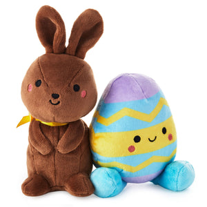 Better Together Chocolate Bunny and Easter Egg Magnetic Plush, 6"
