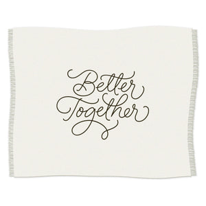 Better Together Embroidered Throw Blanket, 80x60