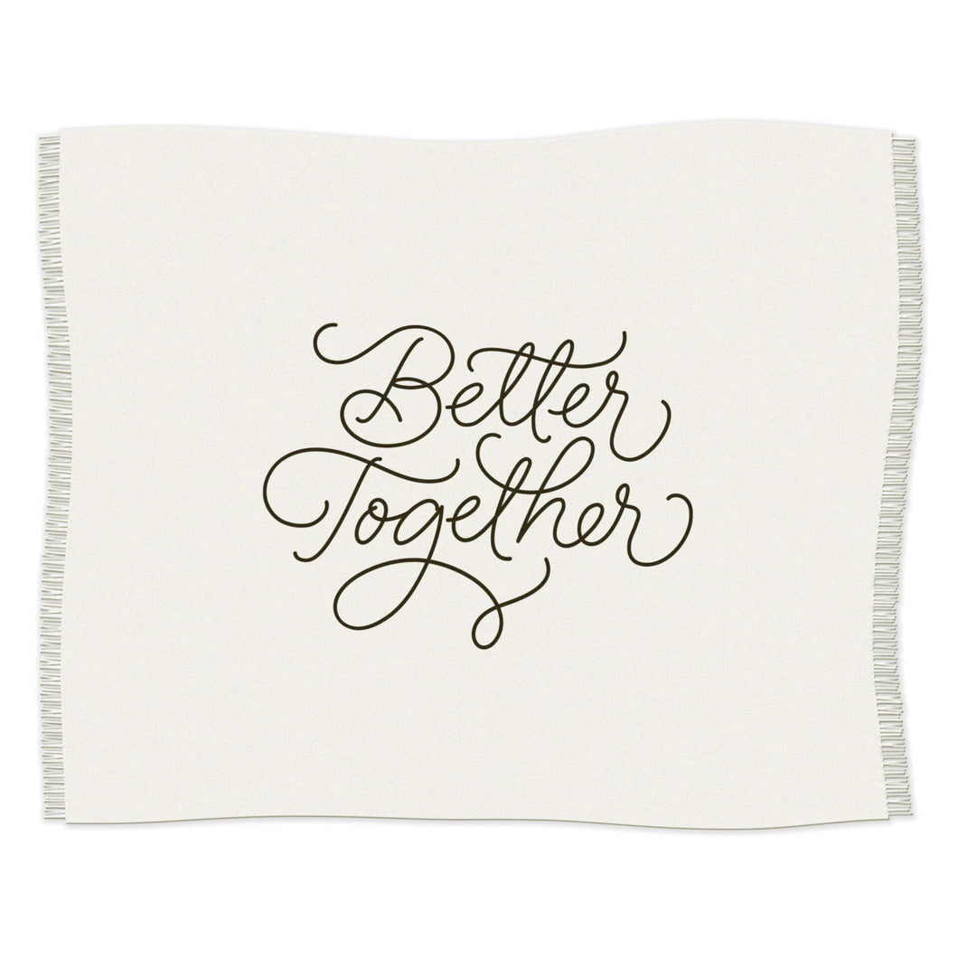 Better Together Embroidered Throw Blanket, 80x60