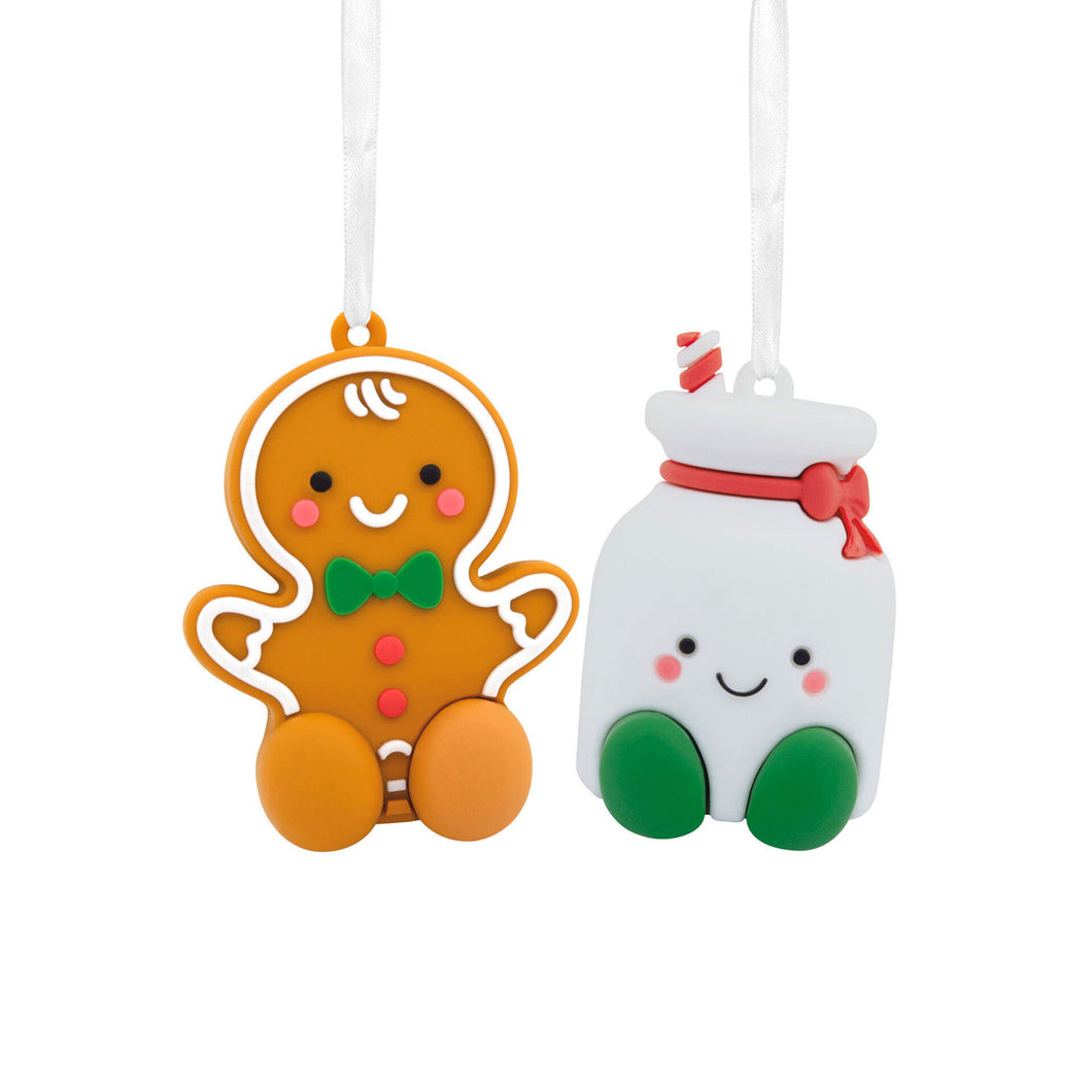 Better Together Gingerbread and Milk Magnetic Hallmark Ornaments, Set of 2