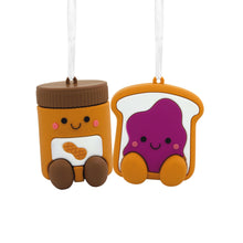 Load image into Gallery viewer, Better Together Peanut Butter &amp; Jelly Magnetic Hallmark Ornaments, Set of 2
