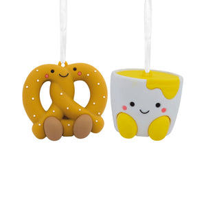 Better Together Pretzel and Cheese Dip Magnetic Hallmark Ornaments, Set of 2