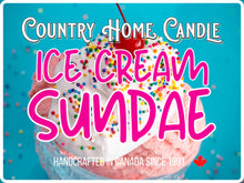 Load image into Gallery viewer, ICE CREAM SUNDAE - COUNTRY HOME CANDLE 26OZ
