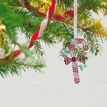 Load image into Gallery viewer, Dazzling Candy Cane Metal Ornament

