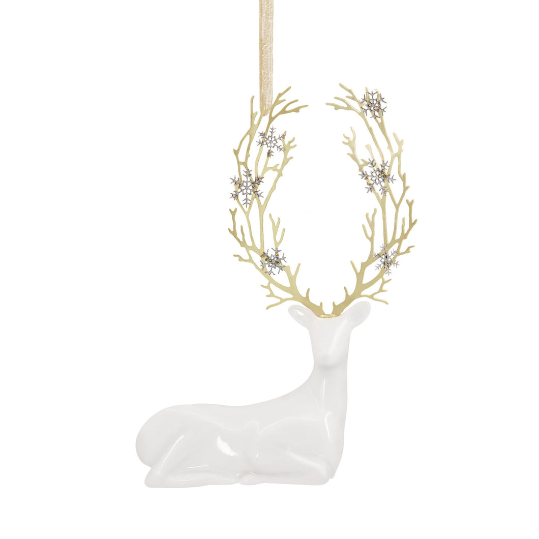 Deer Premium Porcelain and Metal Hallmark Ornament
