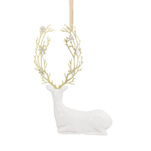 Load image into Gallery viewer, Deer Premium Porcelain and Metal Hallmark Ornament
