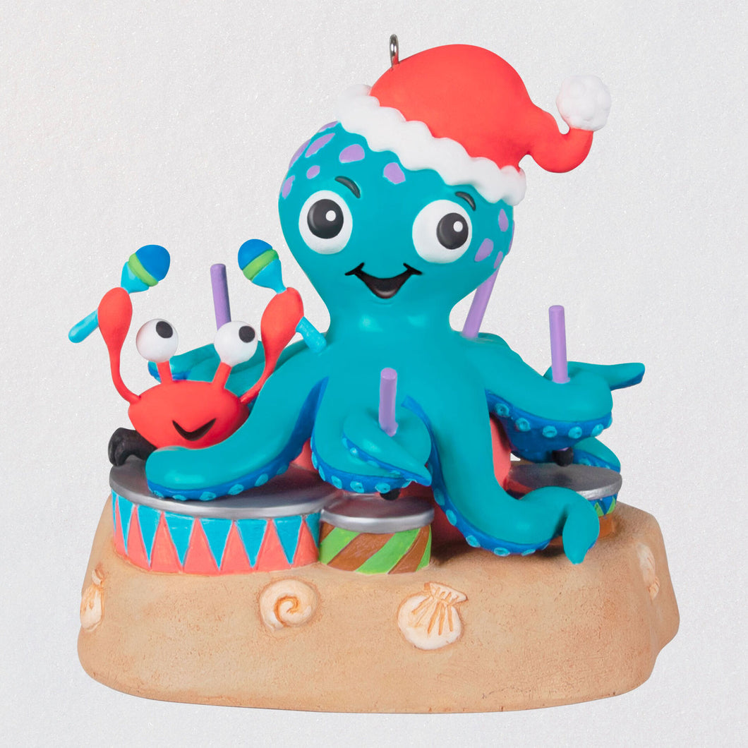 Festive Octopus Musical Ornament