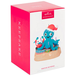 Festive Octopus Musical Ornament