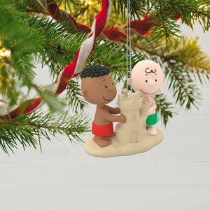 The Peanuts® Gang Franklin and Charlie Brown at the Beach Ornament