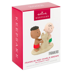 The Peanuts® Gang Franklin and Charlie Brown at the Beach Ornament