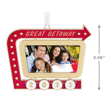 Load image into Gallery viewer, Great Getaway 2023 Metal Photo Frame Ornament
