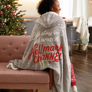 Hallmark Channel Let's Stay In Oversized Hooded Blanket, 50x70