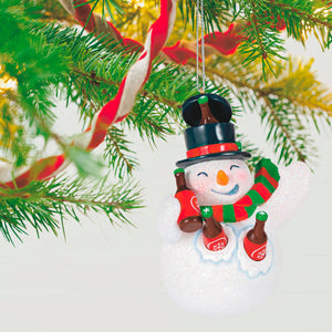 Jolly Beer Belly Snowman Ornament