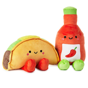 Large Better Together Taco and Hot Sauce Magnetic Plush, 16"
