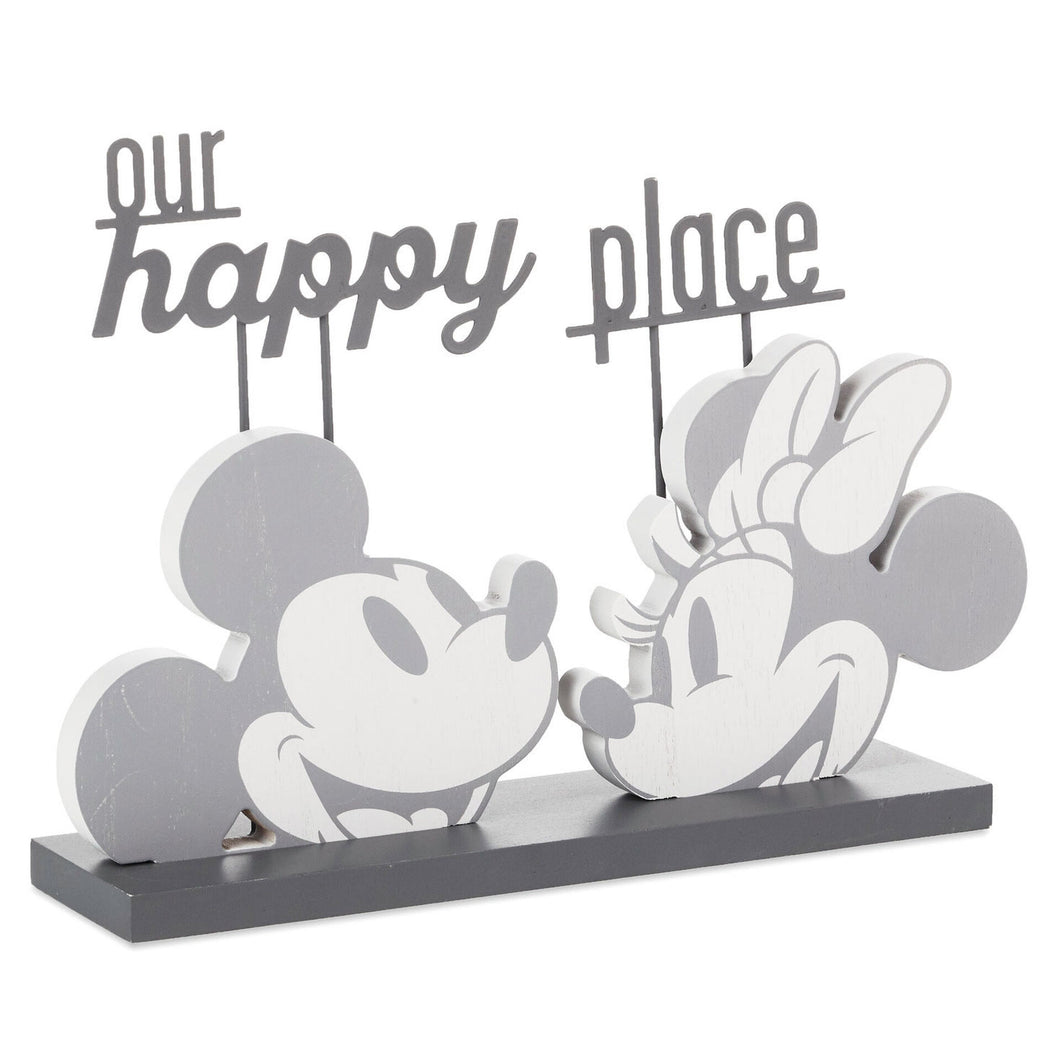 Disney Mickey and Minnie Our Happy Place Quote Sign
