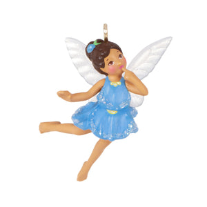 Mini Petite Pansy Fairy Ornament, 1.125"