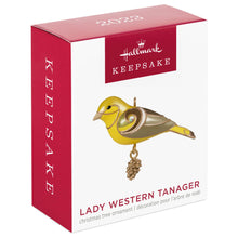Load image into Gallery viewer, Mini Lady Western Tanager Ornament, 1.09&quot;
