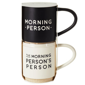 Morning Person Stacking Mugs, Set of 2